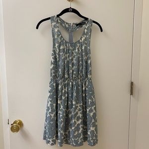 Plastic Island Smoky Blue & White Dress - Like New